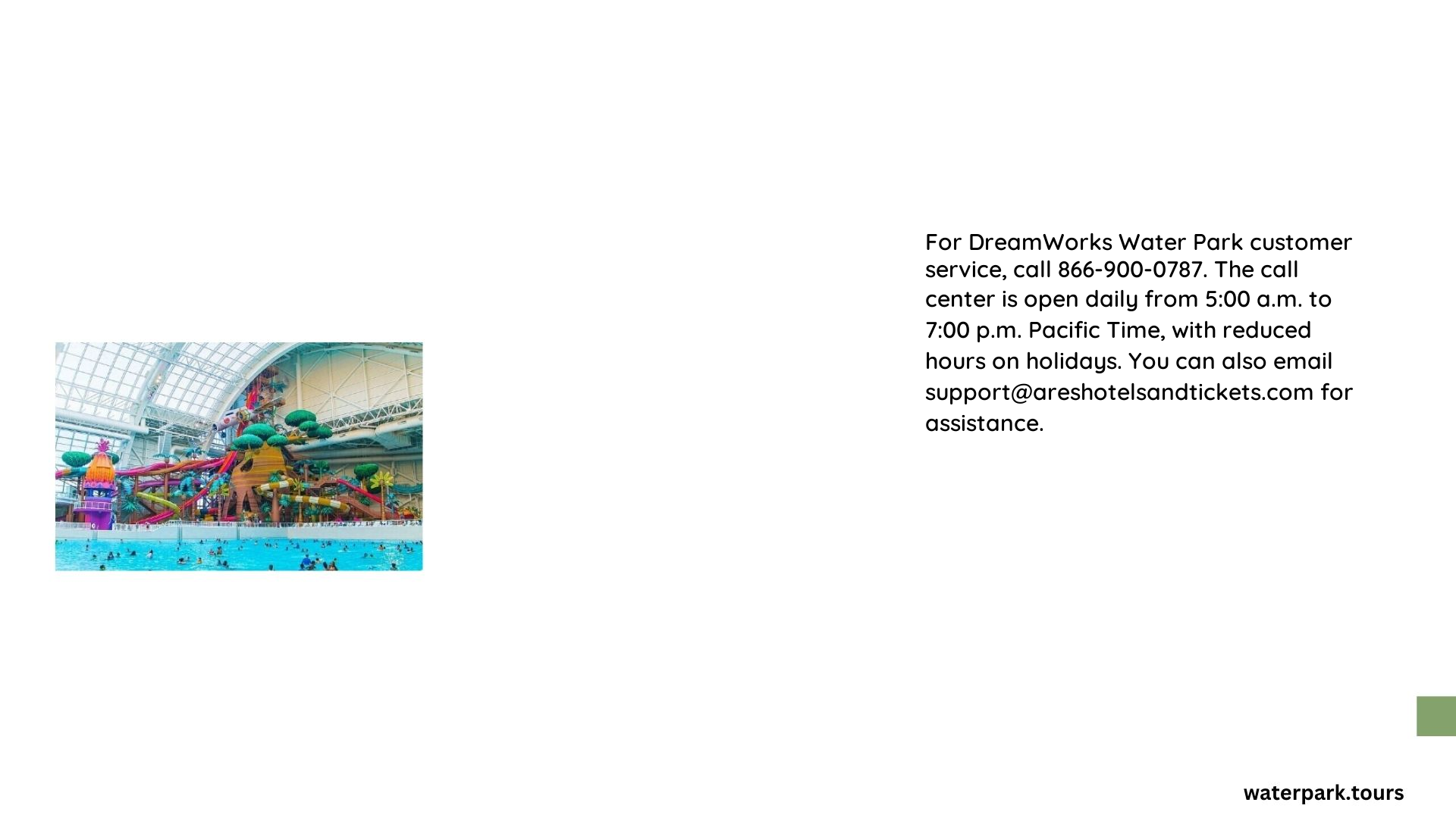 dreamworks water park customer service