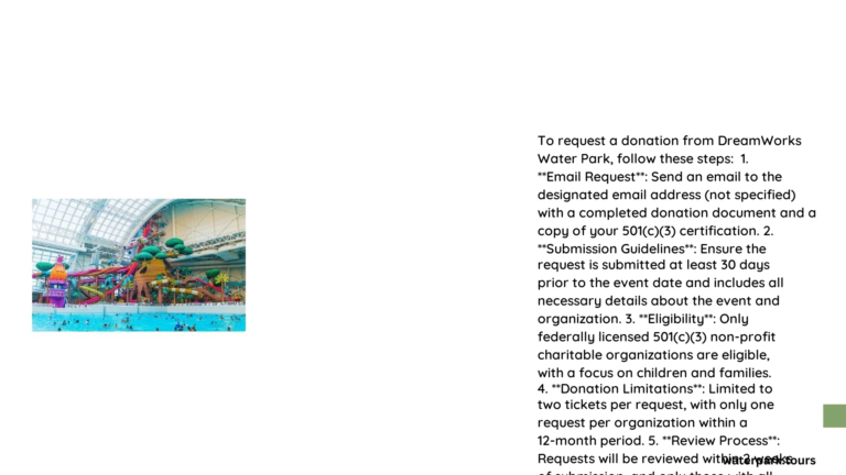 dreamworks water park donation request