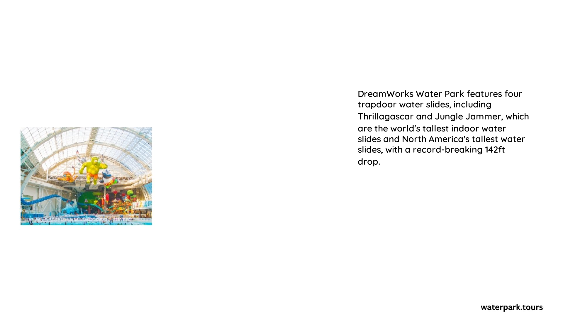 dreamworks water park drop slide
