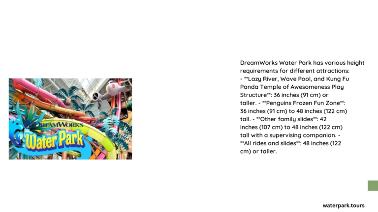 dreamworks water park height requirements
