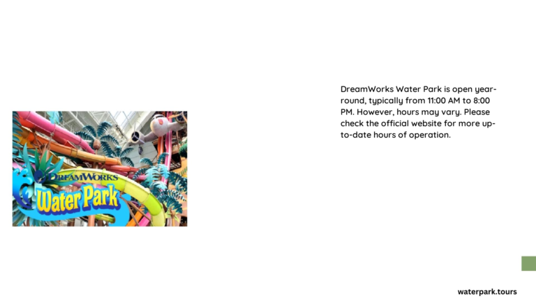 dreamworks water park hours of operation