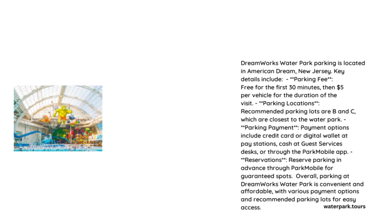 dreamworks water park parking