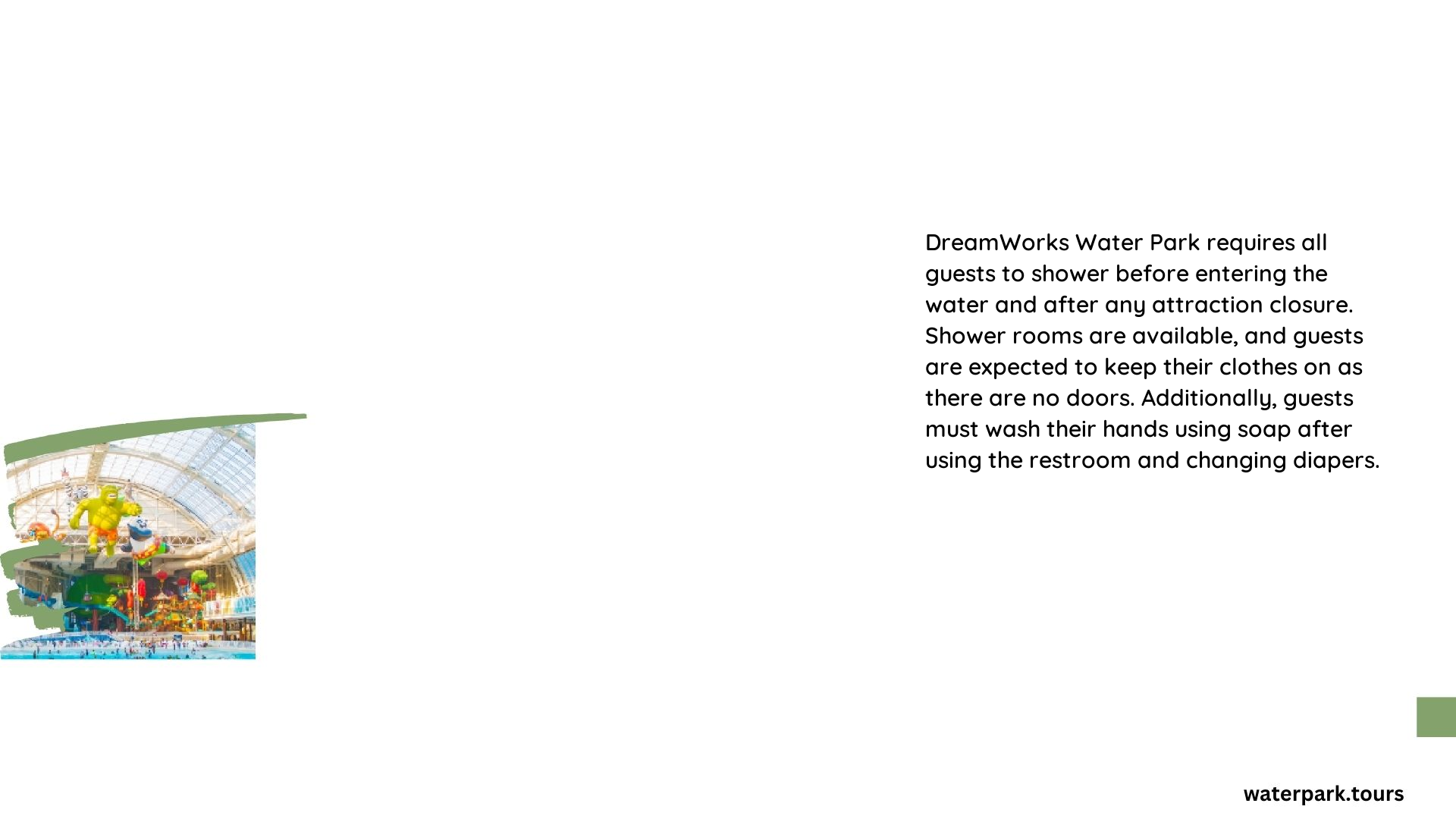 dreamworks water park shower
