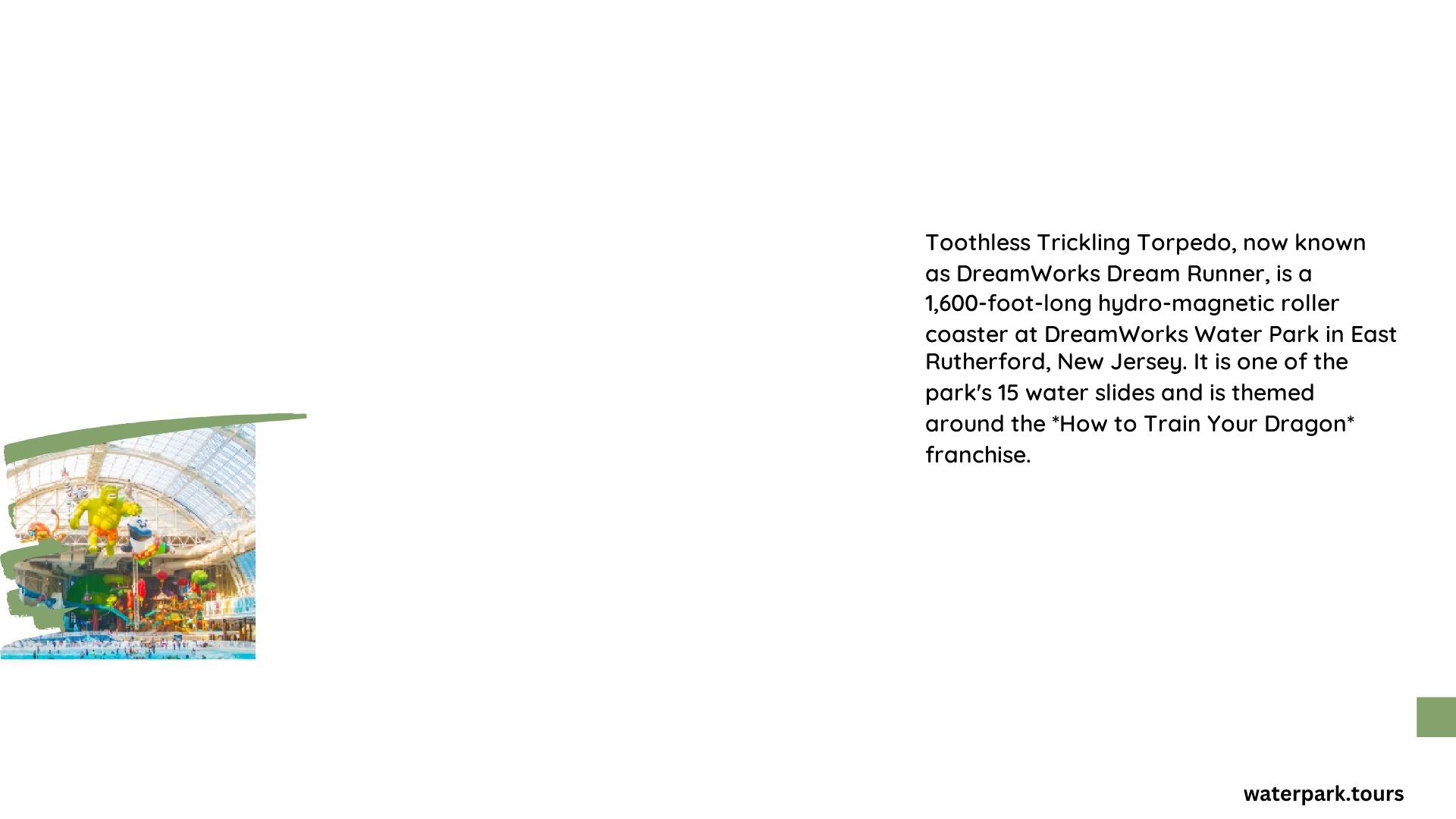 dreamworks water park toothless trickling torpedo