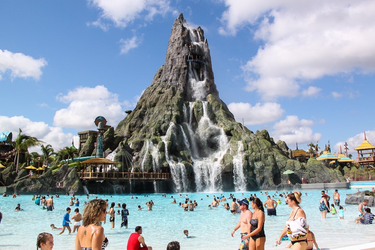 is universal volcano bay a water park